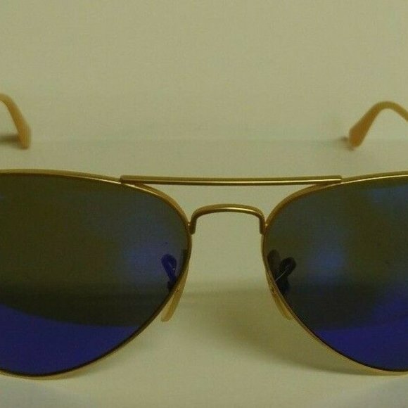 Ray Ban RB 3025 112/M2 Sunglasses Aviator Large Metal Blue Optimized Lens 58*14 - Picture 1 of 7